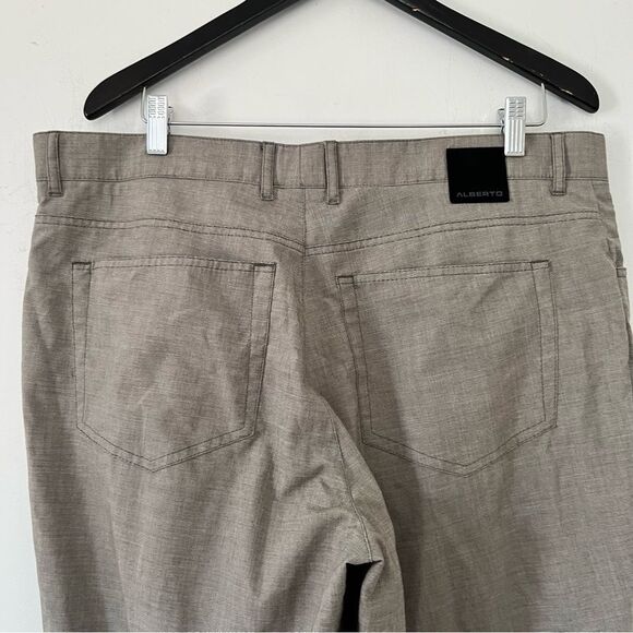 Alberto Ceramica Light Brown Tom Comfort Fit Wrinkle Resistant Dress Pant - Picture 4 of 9